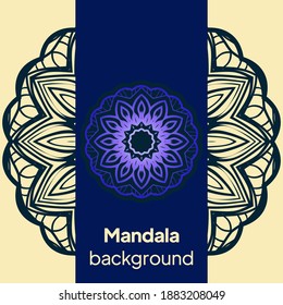 template with floral frame pattern. For business card, fitness center, meditation class. vECTOR