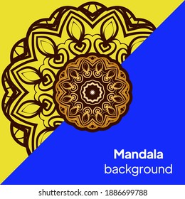 plantilla con patrón de marco floral. Para tarjetas de visita, gimnasio, clase de meditación. vECTOR