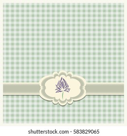 Template with flower on background. Vector illustration