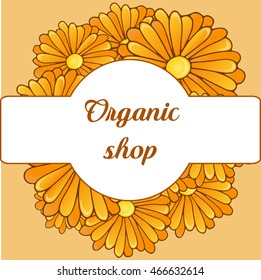template of flowers with space for text