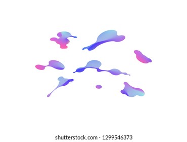 Template of fluid organic shapes. Abstract liquid gradient shapes. Set of abstract modern graphic elements