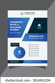 Template flyer A4 with space for a photo