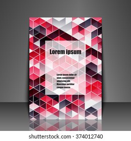 Template flyer with abstract background. Eps 10 Vector illustration