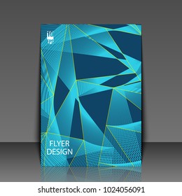 Template flyer with abstract background. Eps10 Vector illustration