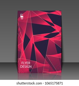 Template flyer with abstract background. Eps10 Vector illustration