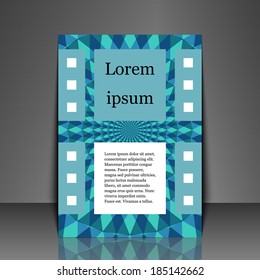Template flyer with abstract background. Eps10 Vector illustration