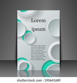 Template flyer with abstract background. Eps10 Vector illustration