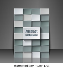 Template flyer with abstract background. Eps10 Vector illustration