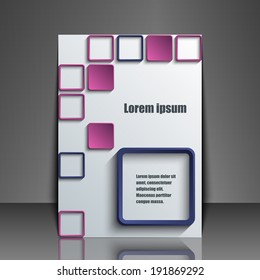 Template flyer with abstract background. Eps10 Vector illustration