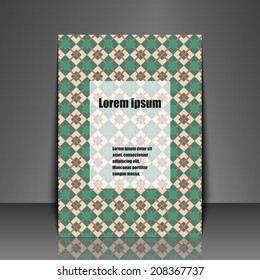 Template flyer with abstract background. Eps10 Vector illustration