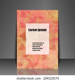 Template flyer with abstract background. Eps10 Vector illustration