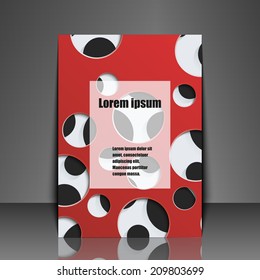Template flyer with abstract background. Eps10 Vector illustration