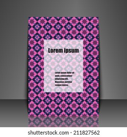 Template flyer with abstract background. Eps10 Vector illustration