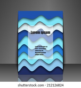 Template flyer with abstract background. Eps10 Vector illustration