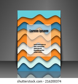 Template flyer with abstract background. Eps10 Vector illustration