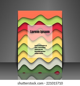 Template flyer with abstract background. Eps10 Vector illustration