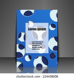 Template flyer with abstract background. Eps10 Vector illustration
