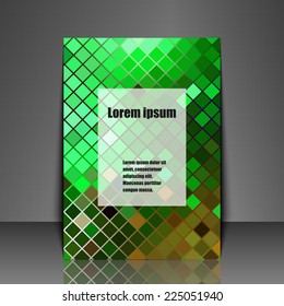 Template flyer with abstract background. Eps10 Vector illustration