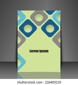 Template flyer with abstract background. Eps10 Vector illustration