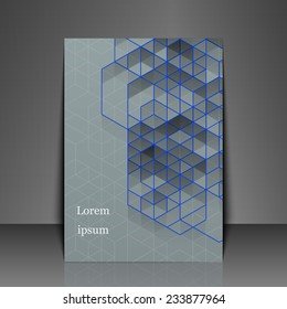Template flyer with abstract background. Eps10 Vector illustration
