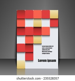 Template flyer with abstract background. Eps10 Vector illustration