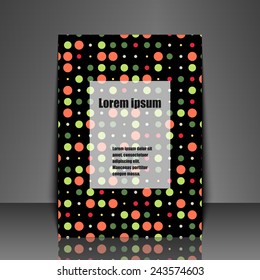 Template flyer with abstract background. Eps10 Vector illustration