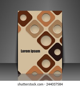 Template flyer with abstract background. Eps10 Vector illustration