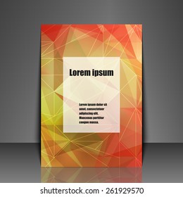 Template flyer with abstract background. Eps10 Vector illustration