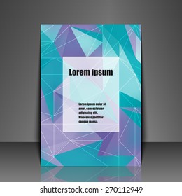 Template flyer with abstract background. Eps10 Vector illustration