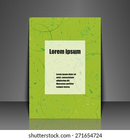 Template flyer with abstract background. Eps10 Vector illustration