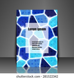 Template flyer with abstract background. Eps10 Vector illustration