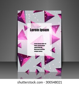 Template flyer with abstract background. Eps10 Vector illustration
