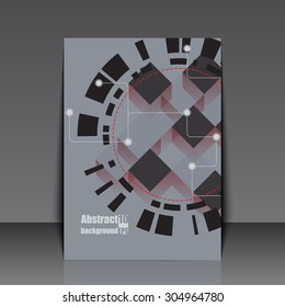Template flyer with abstract background. Eps10 Vector illustration