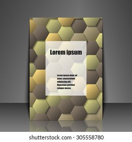 Template flyer with abstract background. Eps10 Vector illustration