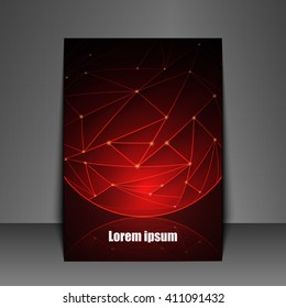 Template flyer with abstract background. Eps10 Vector illustration