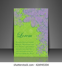 Template flyer with abstract background. Eps10 Vector illustration