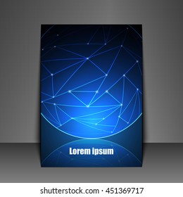 Template flyer with abstract background. Eps10 Vector illustration