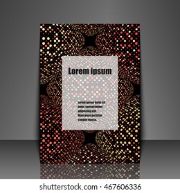 Template flyer with abstract background. Eps10 Vector illustration