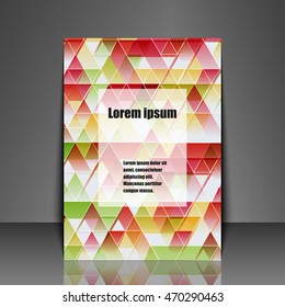Template flyer with abstract background. Eps10 Vector illustration