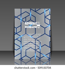 Template flyer with abstract background. Eps10 Vector illustration