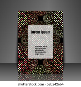 Template flyer with abstract background. Eps10 Vector illustration