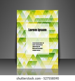 Template flyer with abstract background. Eps10 Vector illustration