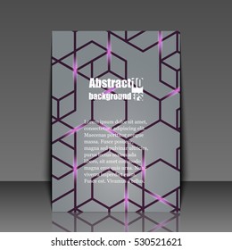 Template flyer with abstract background. Eps10 Vector illustration