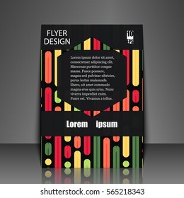 Template flyer with abstract background. Eps10 Vector illustration