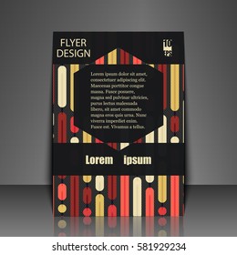 Template flyer with abstract background. Eps10 Vector illustration