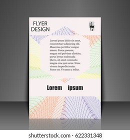 Template flyer with abstract background. Eps10 Vector illustration