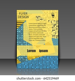 Template flyer with abstract background. Eps10 Vector illustration