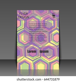 Template flyer with abstract background. Eps10 Vector illustration