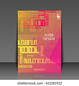 Template flyer with abstract background. Eps10 Vector illustration