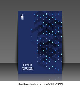 Template flyer with abstract background. Eps10 Vector illustration